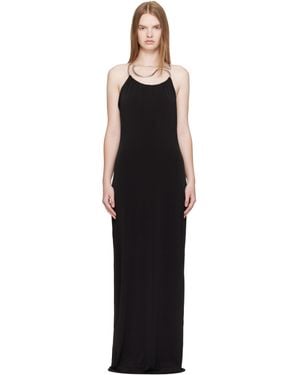 Coperni Logo Necklace Maxi Dress - Black