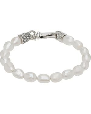 Emanuele Bicocchi Baroque Pearl Bracelet - Metallic