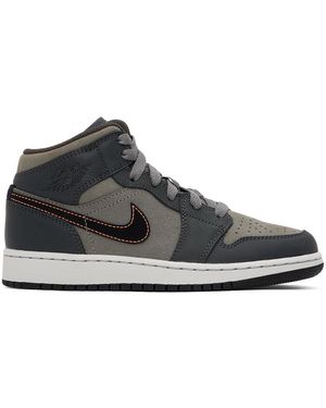 Nike ジュニア｜グレー Air Jordan 1 Mid Se スニーカー - ブラック