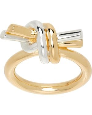 Bottega Veneta Knot Ring - Metallic