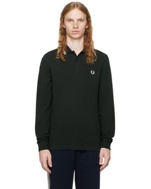 Fred Perry F Perry ーン Win Ipped ポロシャツ - ブラック