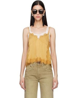 R13 Lace Trimmed Camisole - Orange