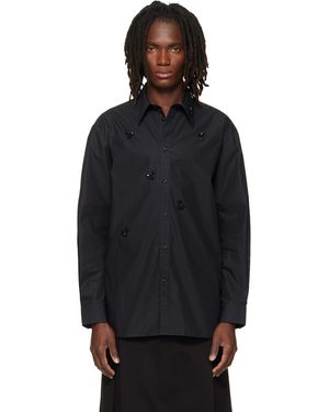 Simone Rocha Chemise Décontractée Turbo Noire À Perles
