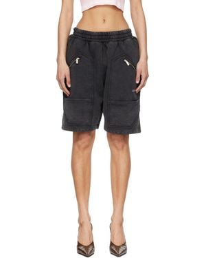 Off-White c/o Virgil Abloh Bookish Big Pkt Cargo Sweat Shorts - Black