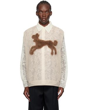 Simone Rocha Creature Embroidery Tank Top - Black