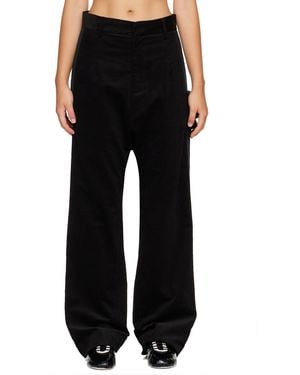 STEFAN COOKE Cord Tux Trousers - Black