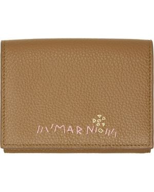 Marni Khaki Trifold Wallet - Brown