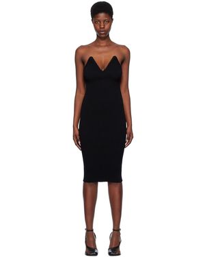 Coperni V-Neck Midi Dress - Black