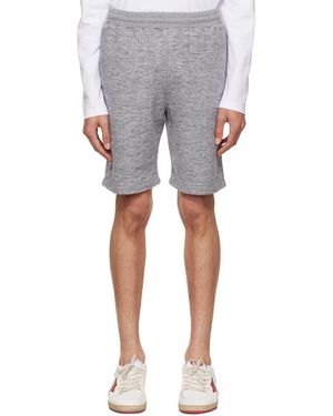 Golden Goose Grey Graphic Shorts - Black
