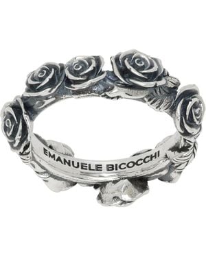 Emanuele Bicocchi Rose Band Ring - Metallic