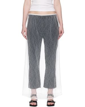 Amomento Sheer Lace Long Maxi Skirt - Grey
