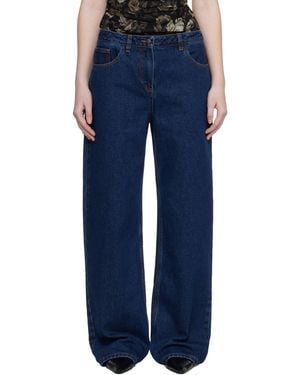 Magda Butrym Loose-Leg Faded Jeans - Blue