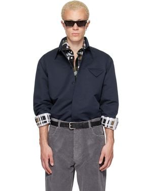 Bottega Veneta Silk Cotton Twill Shirt - Blue