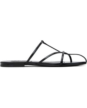 Jil Sander ブラック ポインテッドトゥ サンダル