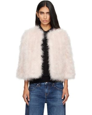 Yves Salomon Turkey Feather Jacket - Natural