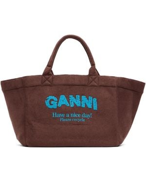 Ganni Reversible Xxl Tote - Red