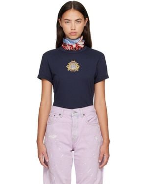 Acne Studios Crest Logo T-Shirt - Blue
