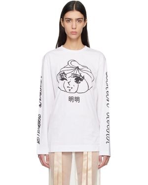 Simone Rocha Dim Sum Logo Print Long Sleeve T-Shirt - Black