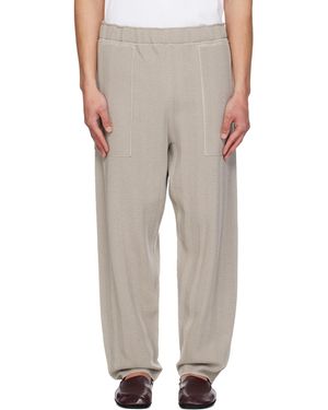 Homme Plissé Issey Miyake Inlaid Knit Trousers - White