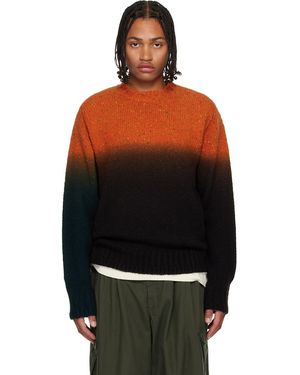 Sacai Garment Dye Wool Knit Jumper - Black