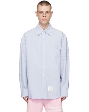 Thom Browne Thom E ブルー 4-bar シャツ