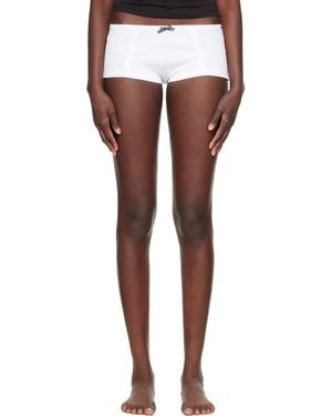 HOMMEGIRLS Ribbed Boy Shorts - Natural