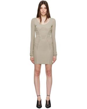 Dion Lee Grey Semi-sheer Minidress - Black