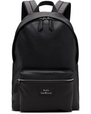 Polo Ralph Lauren Smooth Leather Backpack - Black