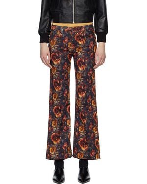 R13 Joan Cropped Flare Jeans - Black