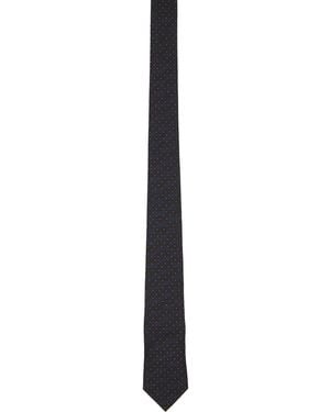 Balenciaga Monogram Square Jacquard Tie - Black
