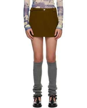 OPEN YY Belted Miniskirt - Green