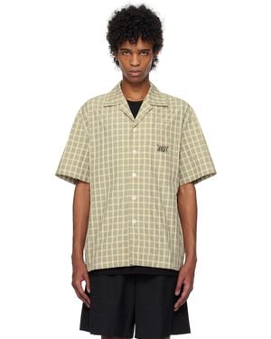 Kijun Check Half Sleeve Shirt - Natural