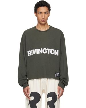 RIVINGTON roi Rebis Khaki 'Anti Death' Thermal T-Shirt - Black