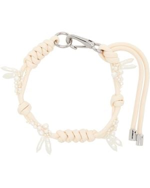 Simone Rocha Collier Long En Corde À Perles Artificielles - Blanc