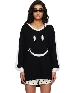 Moschino Smiley Extra-Fine Merino Wool Jumper - Black