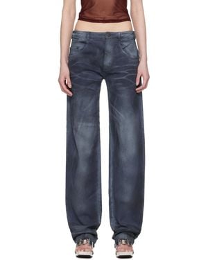 Mowalola Miss Sixty Edition Air Spray Straight Leg Jeans - Blue