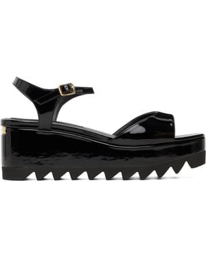 Stella McCartney Elyse Patent Platform Sandals - Black