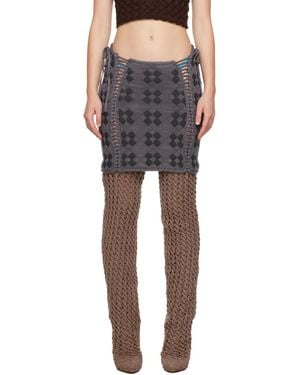 Isa Boulder Ssense Exclusive Expandable Miniskirt - Black