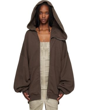 Rick Owens Temple Mountain Hun Hoodie - Brown