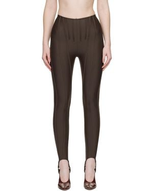 Mugler Ssense Exclusive Corseted Leggings - Black