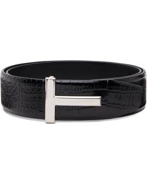 Tom Ford T Reversible Belt - Black