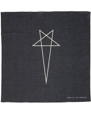 Rick Owens Tower Penta Bandana Scarf - Black