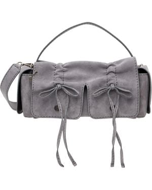 Acne Studios Multipocket Suede Shoulder Bag - Grey