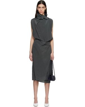 LE17SEPTEMBRE Celia Wrap Midi Dress - Black