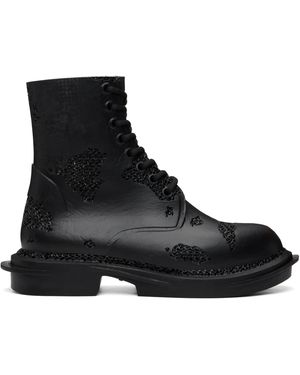 HYACYN Ral Legacy Edition Erottod 3D Print Mid Boots - Black