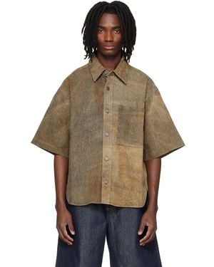 Agolde Comfort Stretch Watson Denim Shirt - Brown
