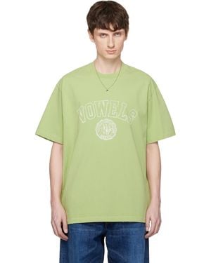 vowels Faded Collegiate T-Shirt - Green
