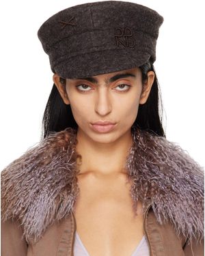 Ruslan Baginskiy Logo-Embellished Baker Boy Cap - Grey