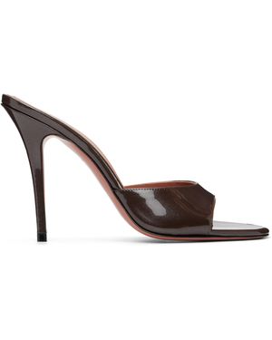 AMINA MUADDI Taupe Elodie Slipper 105 Heeled Sandals - Black