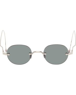 Thom Browne Titanium Rimless Round Sunglasses - Black